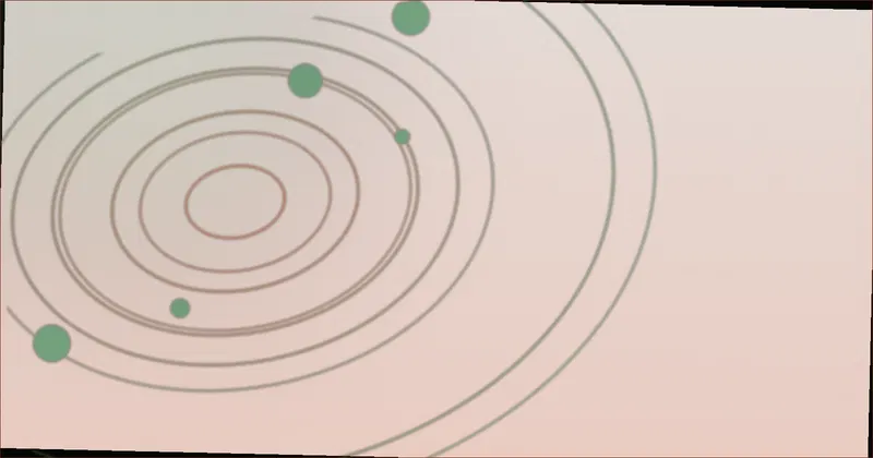 A glowing hub of screens with games at the center, film and music orbiting around